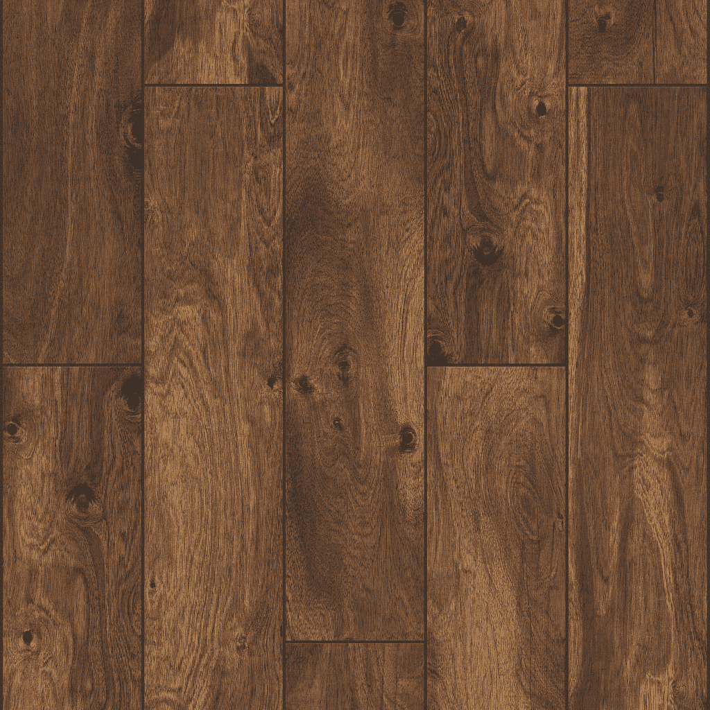 A wood floor with some type of brown stain.