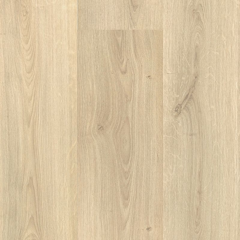 A light colored wood floor with no grain.
