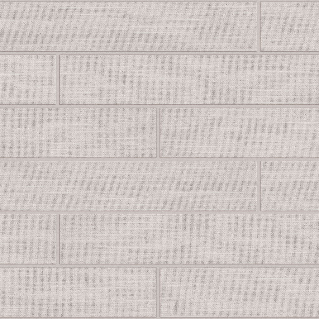 A white tile floor with some wood grain