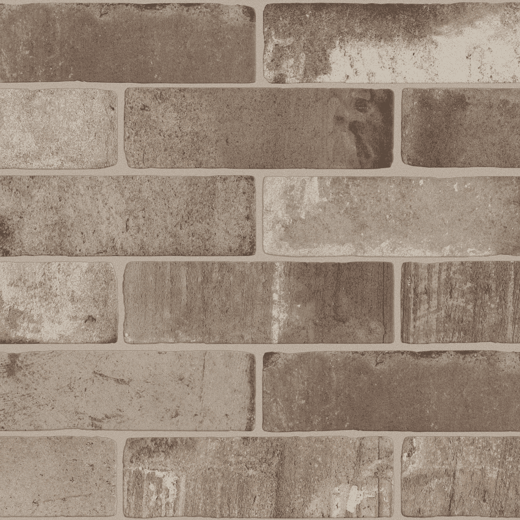 A brick wall with some type of concrete