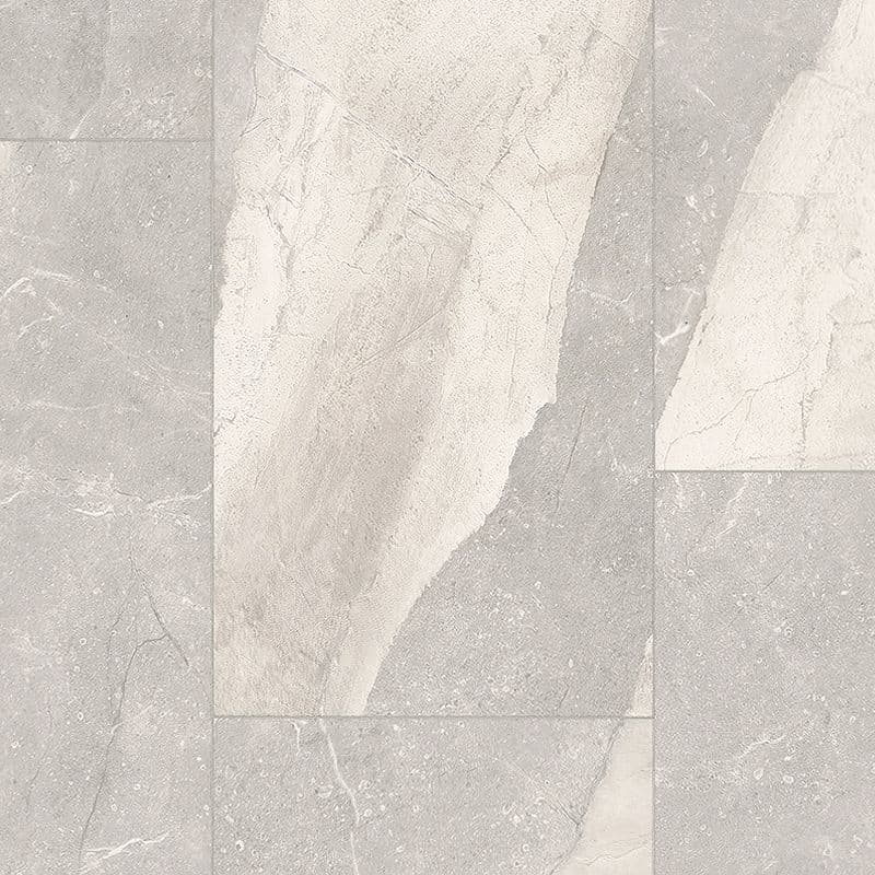 A white marble floor with some grey lines