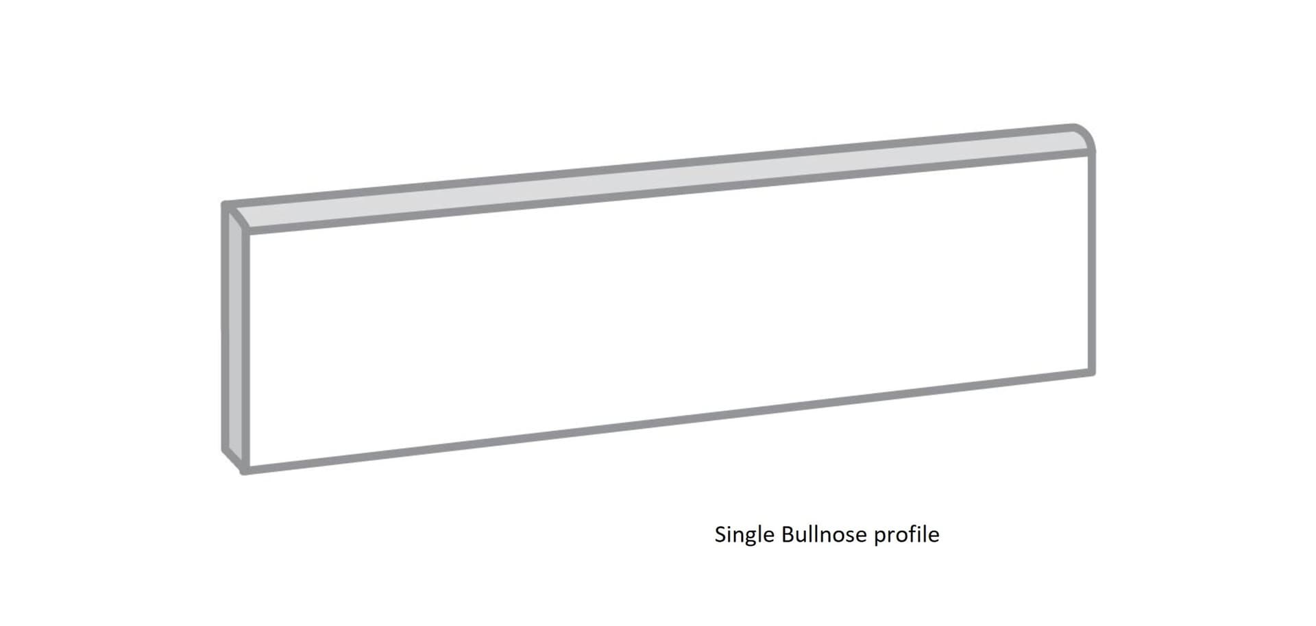 A single bullnose profile with the words " single bulrosse profile ".