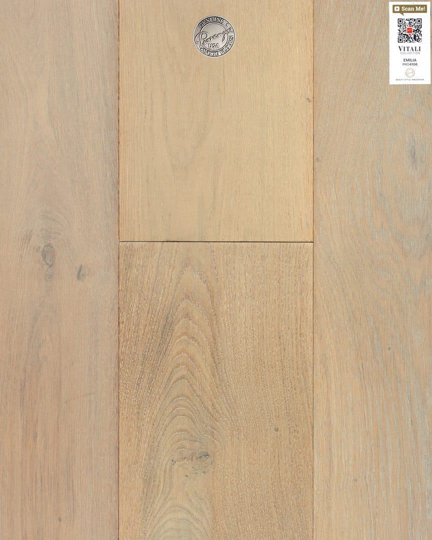 A white wood floor with some writing on it