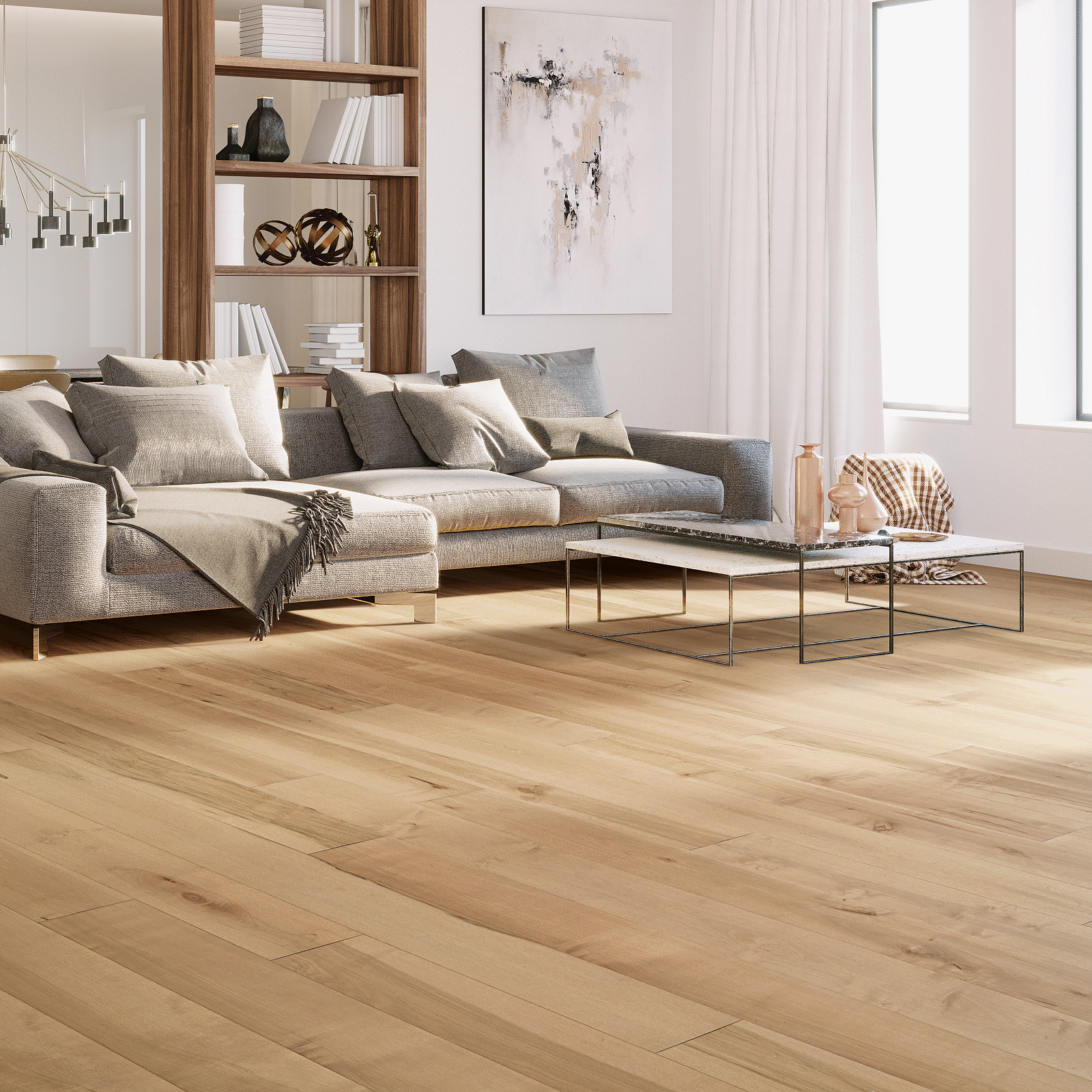 A living room with furniture and decor in it.