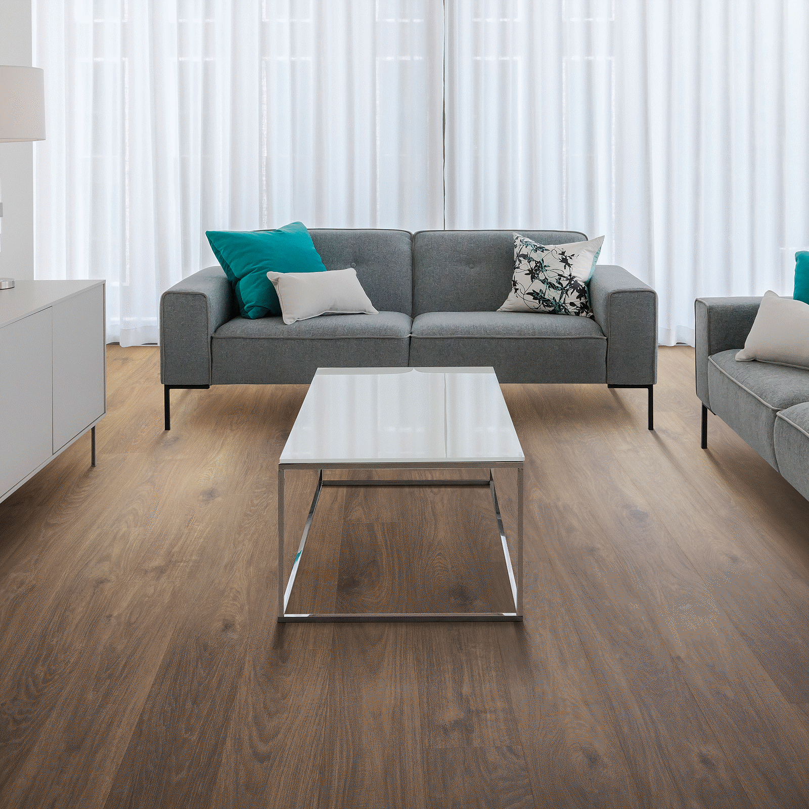 A living room with two couches and a coffee table.