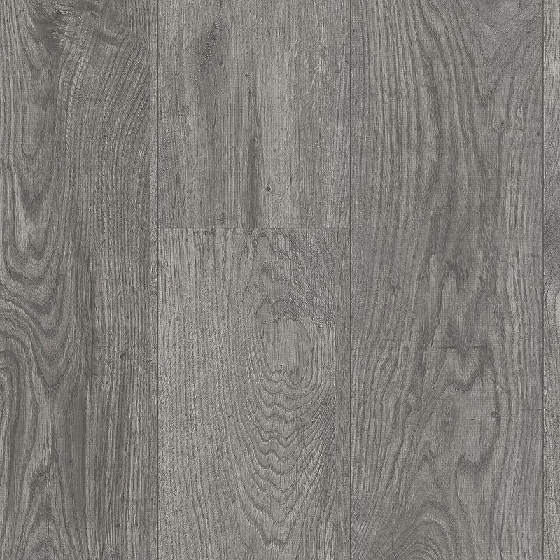 A gray wood floor with some type of pattern