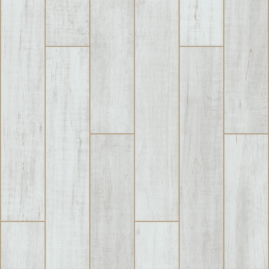 A white wood floor with some type of pattern