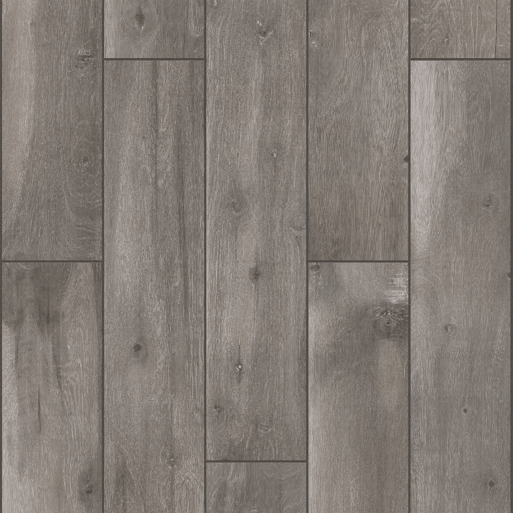 A wood floor with grey tones and some brown