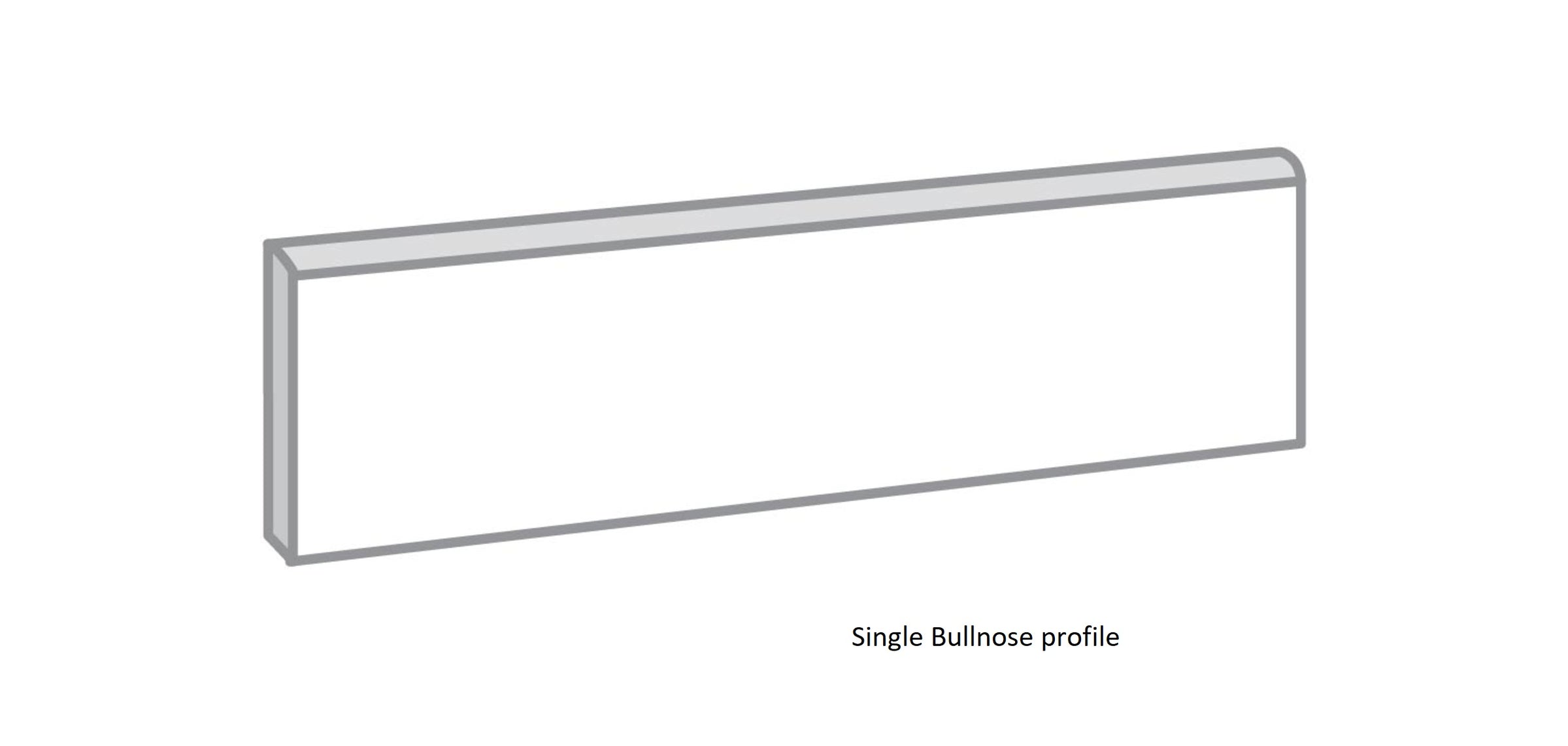 A single bullnose profile with the words " single bulrosse profile ".