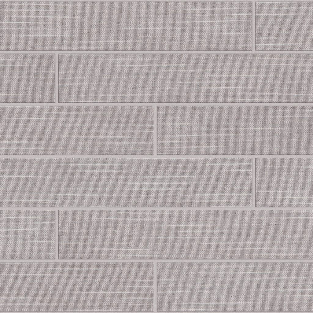 A close up of the tile pattern on the wall.