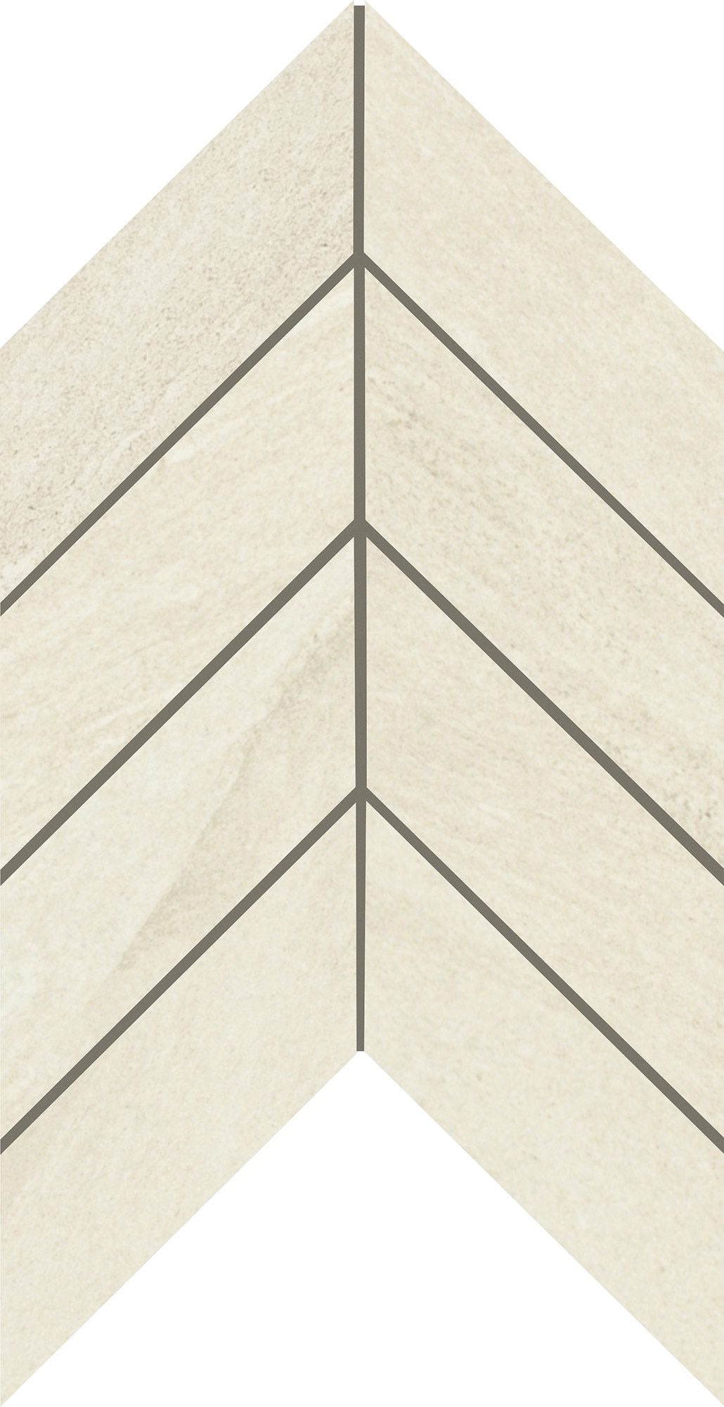 American Olean Montesano White Chevron Mosaic