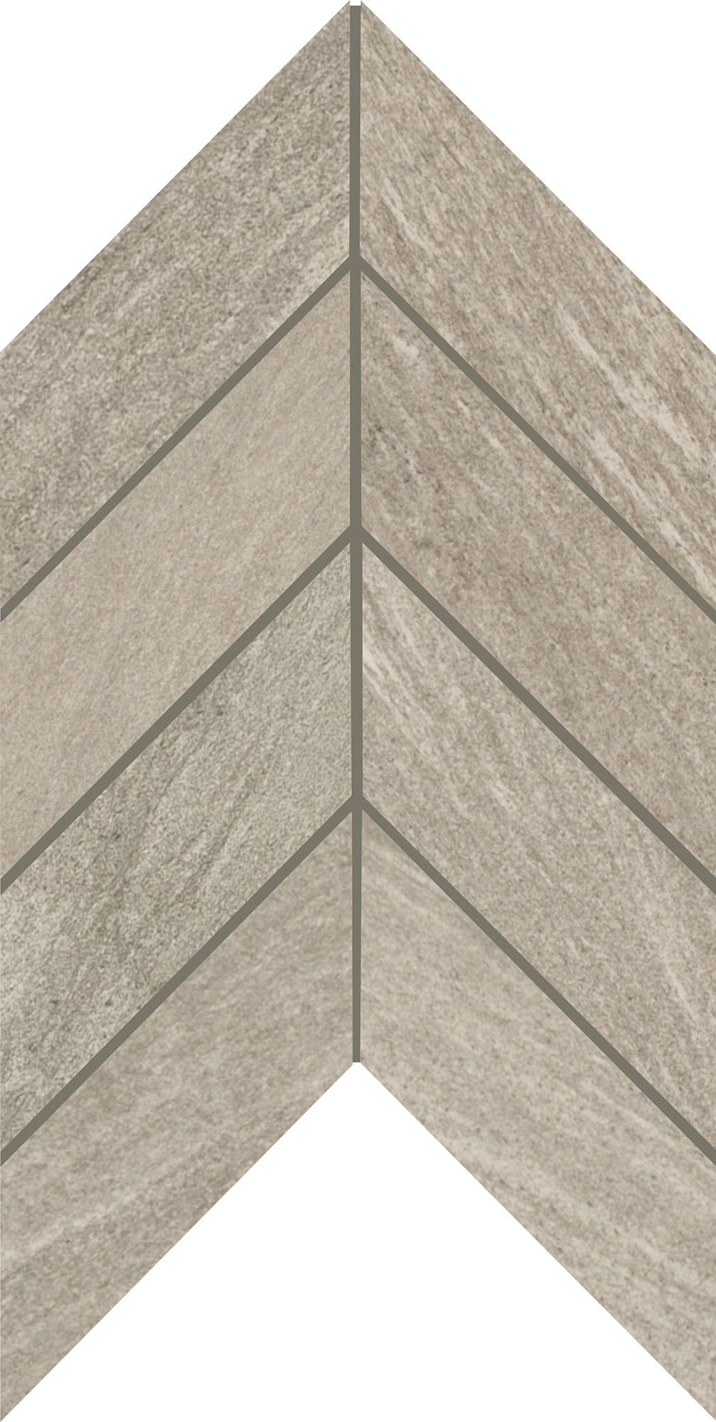 American Olean Montesano Medium Gray Chevron Mosaic