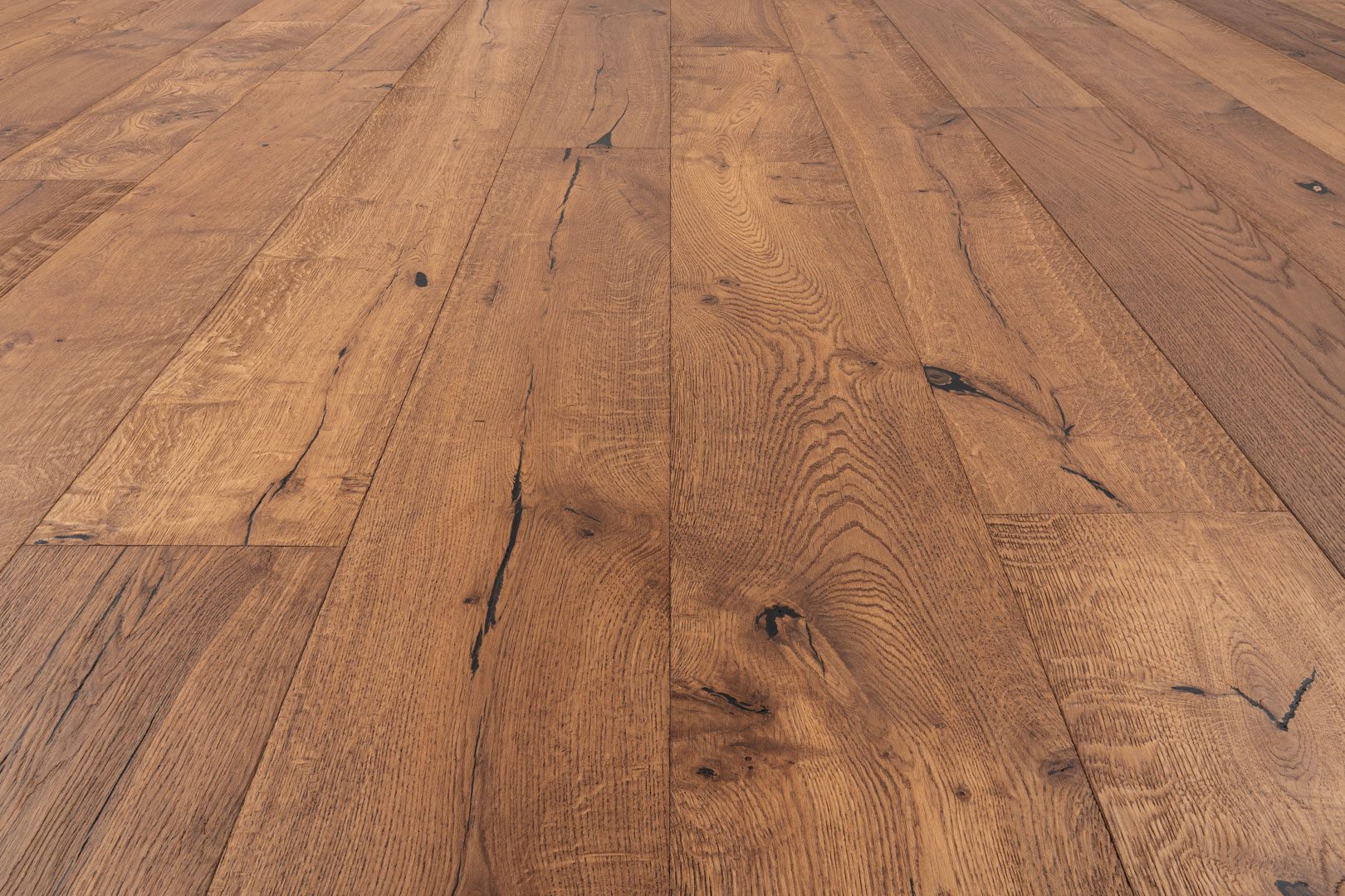 A close up of the wood grain on the floor