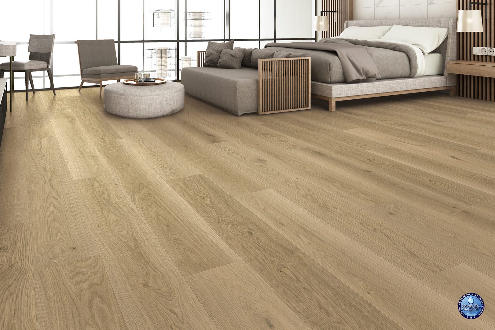 A living room with hard wood floors and furniture.