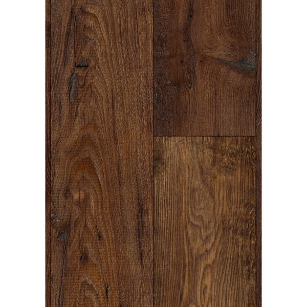 A wood floor with some type of brown color