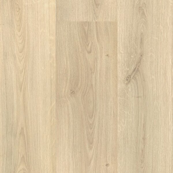 A light colored wood floor with no grain.