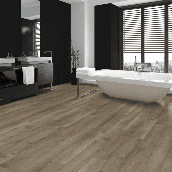 A bathroom with a tub and sink in it