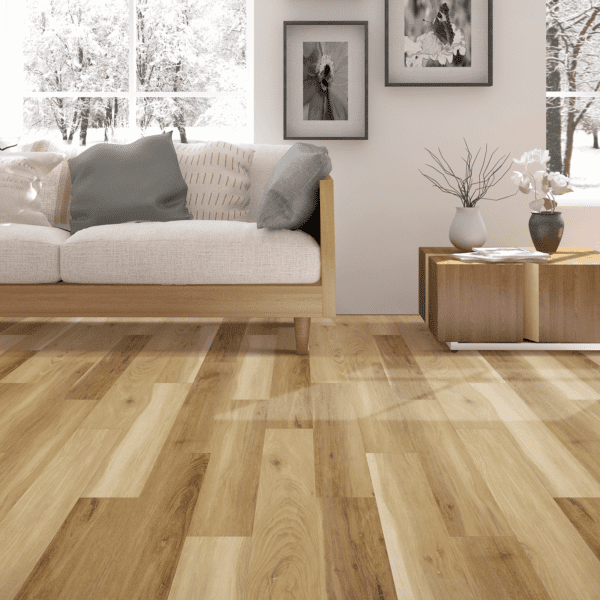 A living room with hardwood floors and couch.