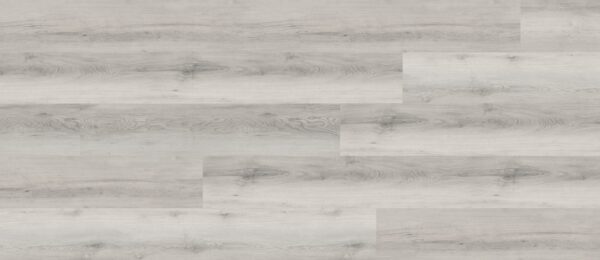 A white wood floor with some type of wood grain