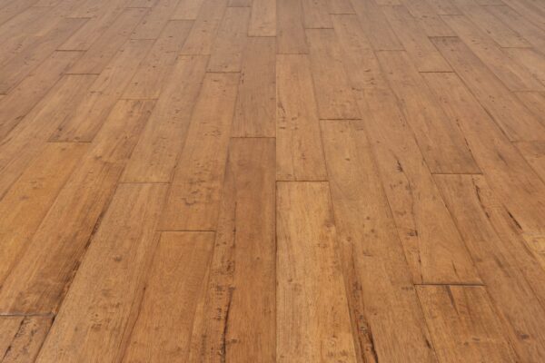 A close up of the floor of an empty room