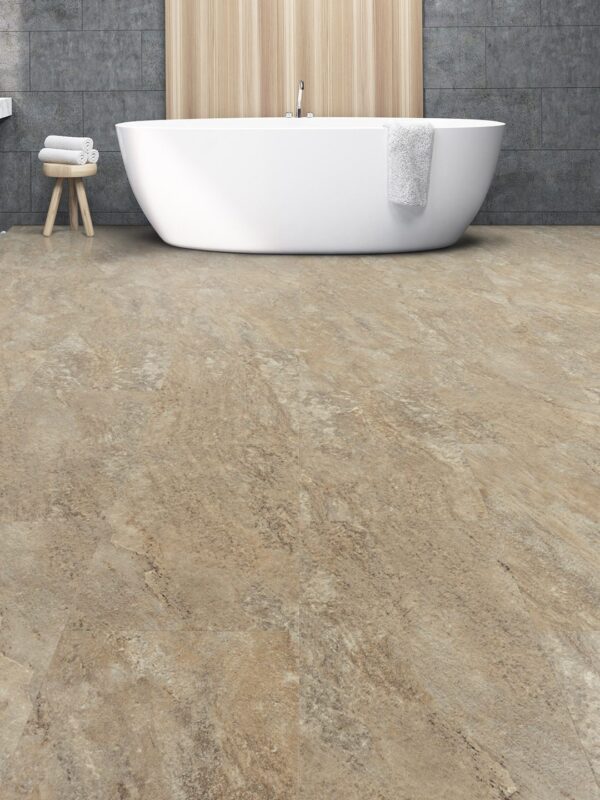 A bathroom with a tub and sink in it