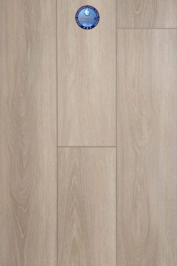 A white door with wood grain finish.