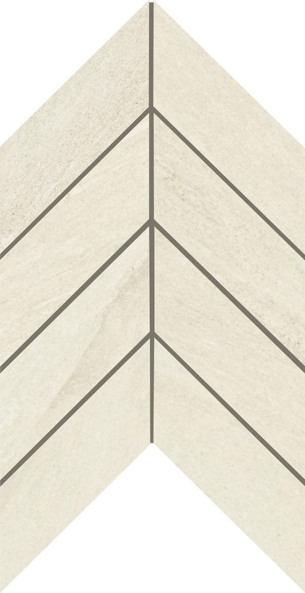 American Olean Montesano White Chevron Mosaic