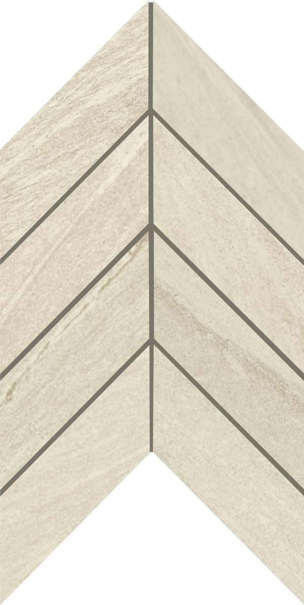 American Olean Montesano Greige Chevron Mosaic