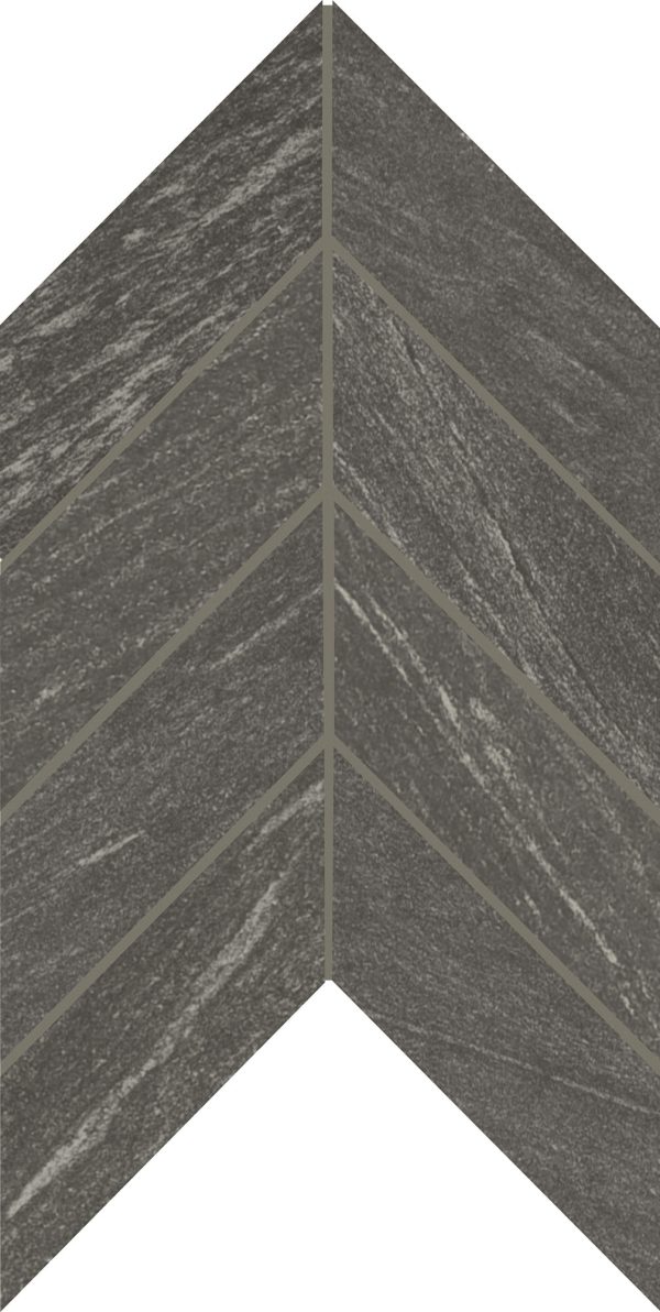 American Olean Montesano Charcoal Chevron Mosaic