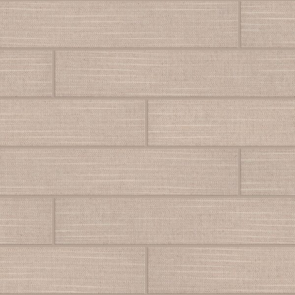 A beige tile floor with some wood grain