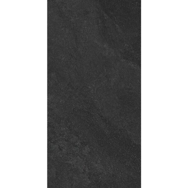 A black stone wall with some white spots on it