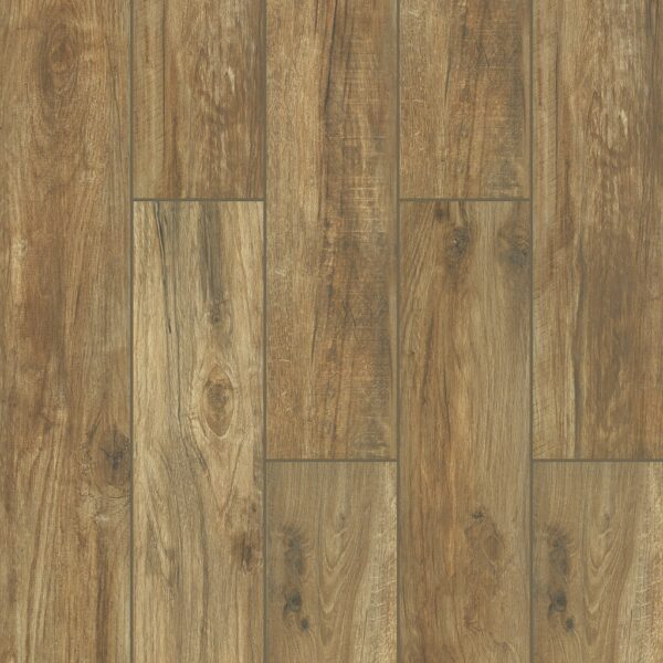 A wood floor with some type of wooden pattern