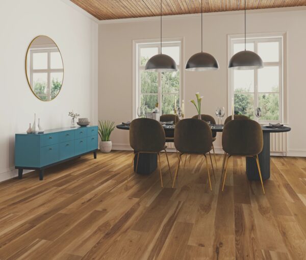 A room with wooden floors and chairs.