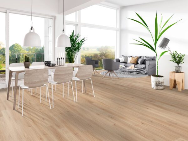 A room with chairs and tables in it